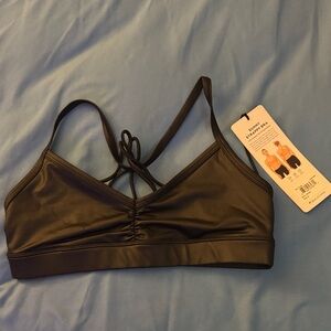 ALO Yoga Black Strappy Sports Bralette